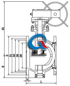 PQ340F/H手動偏心半球閥 (大口徑)